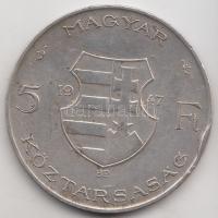 1947. 5Ft Ag "Kossuth" T:2- ph. Adamo F8.1