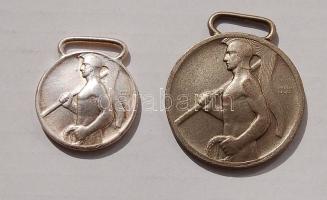 1920-as évek 2 klf nagyságú "FTC" plakett ezüstözött fém T:2