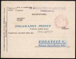 1929 Országos Tisztikaszínó rajzos meghívó levelezőlap