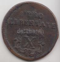 1705. X Poltura "II. Rákóczi Ferenc" (7.46g) T:3 Hungary 1705. X Poltura "Francis II Rákóczi" (7.46g) C:F Huszár: 1535., Unger II.: 1133.a