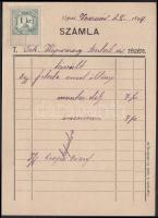 1894 Bp., IV. Ujpest cipőbolt reklámos számla