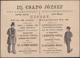 1894 Bp., IV. Ujpest cipőbolt reklámos számla