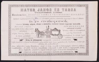 1888 Kecskemét Mayer temetkezési intézet reklámos számla