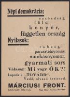 1937 A Márciusi Front röplapja