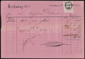 1867 Sopron Gallauner Antal divatáru reklámos számla