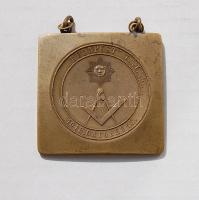 1912. "Budapest T.T" Szabadkőműves! Br plakett T:2 RR!!