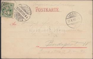 1899 Lugano, Gotthardbahn line, floral litho