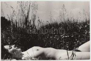 cca 1970-1980 Balogh Ferenc: Primavera, vintage fotóművészeti alkotás, aláírva/ erotic photo, 16x24 cm.