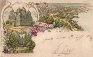 Kiev, Kieff; floral litho