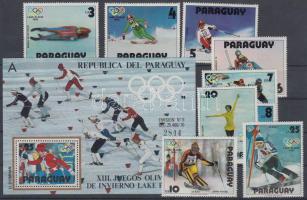 Winter Olympics, Lake Placid set + block, Téli olimpia, Lake Placid sor + blokk