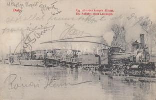 Dálya, Dalj; ferry, locomotive