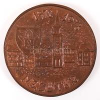G.J. jelzéssel: Mezőtúr 1378-1978 bronz plakett, jelzett, d: 9,5 cm.