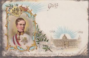 1898 Regierungsjubiläum / Franz Joseph 50th anniversary of reign litho