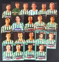 FRADI focival kapcsolatos vegyes nyomtatványok: játékosok képei képeslap méretben, a Fradi Múzeum em...