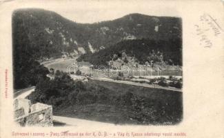 Sztrecsnói szoros a Vág és Kassa oderbergi vasút mentén / pass, railroad (fa)