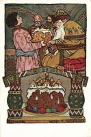 'Veselé Velikonoce' Easter greeting card s: Ivan Bilibin