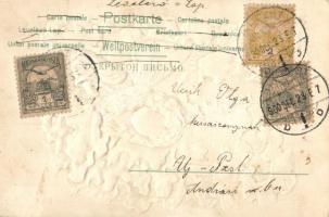 Christmas, Angel; Emb. litho silk card