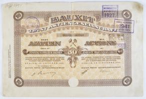 Svájc/Zürich 1923. "Bauxit Trust Részvénytársaság" 10 részvénye,összesen 500Fr-ról szelvén...