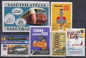 6 db közlekedési témájú levélzáró.