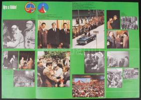 cca 1980 A szovjet-magyar űrhajózást bemutató nyomtatvány színes fotókkal illuaztrálva