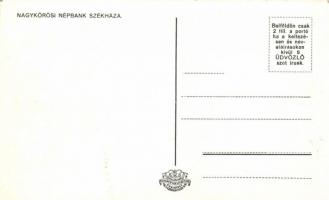 Nagykőrös, Népbank, Deák cukrászda, Biczó Dénes kereskedése