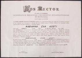 1967 Orvosi diploma, tokban, gyűrött