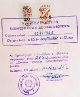 1967 Orvosi diploma, tokban, gyűrött