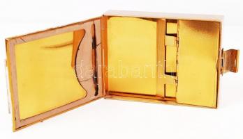 Réz púdertartó, jó állapotban, 13×10 cm