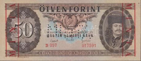 1951. 50Ft "MINTA" felülnyomással és perforációval T:I