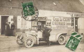 Compiégne, Cycles 'Le Cerf' E. Guinard constructeur / bicycle advertisement, photo