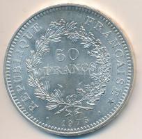 Franciaország 1975. 50Fr Ag "Herkules csoport" T:1- France 1975. 50 Francs Ag "Hercules group" C:AU Krause KM#941.1