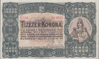 1923. 10.000K "Magyar Pénzjegynyomda..." T:II