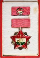 ~1970. "Szakszervezetek Országos Tanácsa" ezüst fokozatának kitüntetése, szalagsávon miniatűrrel dísztokban T:1