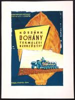 1961 Pál György plakáttervezete a dohánytermesztéssel kapcsolatban.