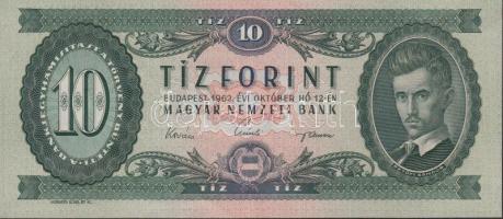 1962. 10Ft "01" hátlapi nyomat T:II