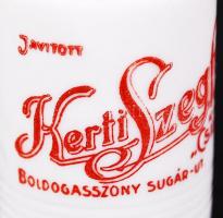 Porcelán gyógyszeres üvegcse "Javított Kerti Szegfü Créme egyedül készíti az eredeti előírás al...