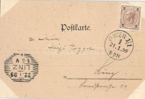 1899 Theo. Stroefer's Kunstverlag, Empire Postkarte Nr. 5541. / romantic art postcard