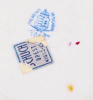 Herendi virág mintás alátét, kézzel festett, hibátlan, jelzett (1942), összesen: 6 db, d:7 cm