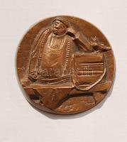 Érdekes rajzolatú extrém nagyalakú Br plakett T:2