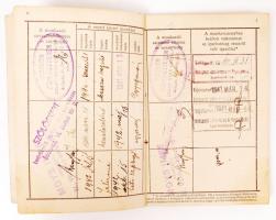 1940 Bp., Névre szóló kitöltött munkakönyv