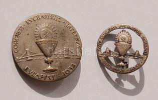 1938. 2 klf "Eucharisztikus Kongresszus" kitűző szign:Madarassy T:2