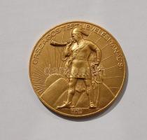 1920-as évek "Országos Testnevelési Tanács" aranyozott, nagy Br olakett. Szign:Berán Lajos T:2