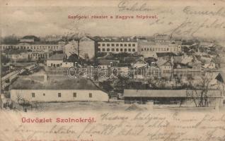 Szolnok a Zagyva folyóval (fa)