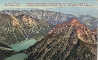 5 db régi Tátra képeslap / 5 Tatra postcards: Csorba-tó (2), Tátralomnic (2), Halas-tó