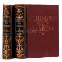 Gutenberg Nagy Lexikon I-II. Bp., 1931, A Nagy Lexikon Kiadóhivatala, Kiadói félbőr kötés, aranyozott gerinc, kopottas állapot.