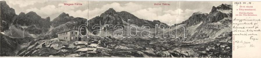 Tátra, Öt-tó, Téry-menház, panoramacard