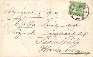 Négylevelű lóhere nemzeti színű szalaggal / clover, Hungarian patriotic propaganda