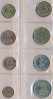 Görögország 2002. 1c-2 euro forgalmi sor T:1 Greece 2002. 1 cent - 2 Euro coin set C:Unc