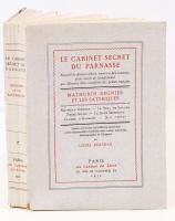 Perceau, Louis: Mathurin de Regnier et les Satyriques. (Le Cabinet Secret du Parnasse) Paris, 1930, Au Cabinet du Livre. Kiadói papírborítóban, rézmetszetű címképpel, részben felvágatlan, jó állapotú, számozott (263/2600) példány /  Paperback, copper engraved frontispiece, numbered (263/2600), good condition