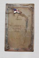 1950. "Szentendre" nagy szögletes fém plakett T:2